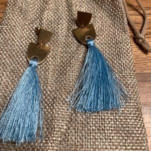 Light Blue Statement Earrings